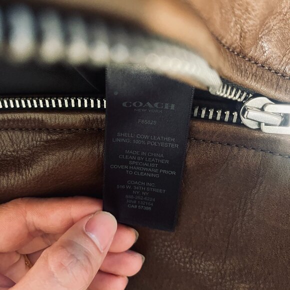 Coach F82825 Cow Leather jacket XS brown MSRP $1000 - Picture 5 of 8